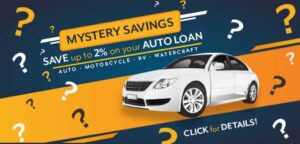 Mystery Savings - save up to 2% on your Auto Loan